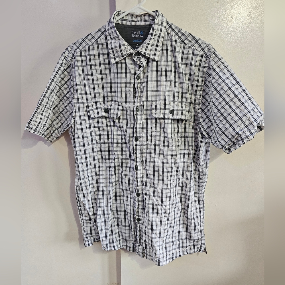 Men's Croft & Barrow Quick-Dry Plaid Button-Down Shirt